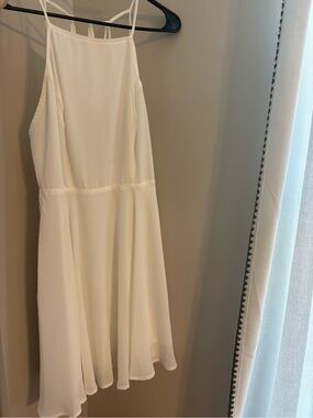 bp White Twisted Strap Sleeveless Dress